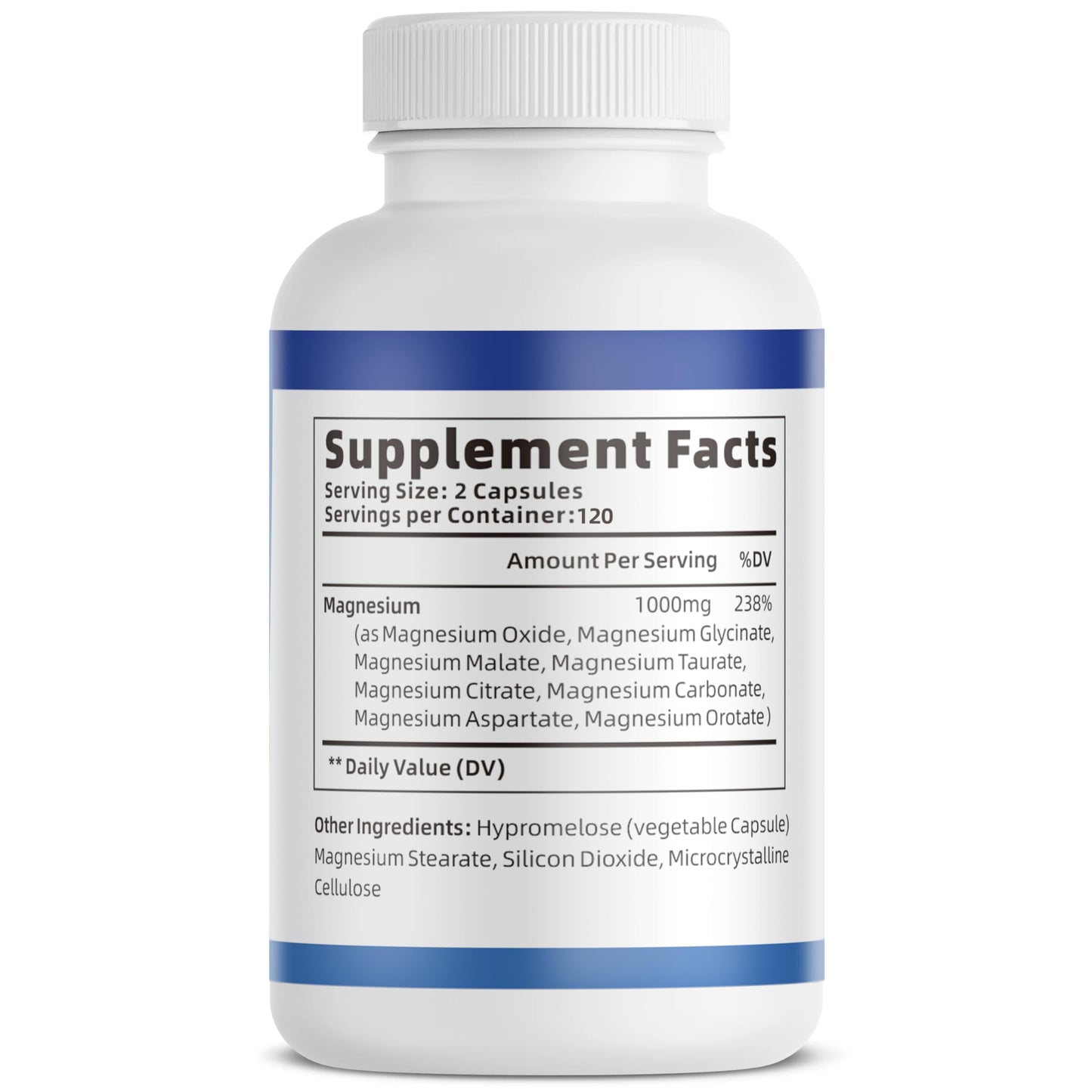 Pure Magnesium Glycinate 500mg, Magnesium Supplement with Vitamin B6 for High Absorption, Supports Stress Relief, Sleep, Muscle, Calm, Relaxation, Nerves* & Metabolism*, Non-GMO, 240 Vegan Capsules