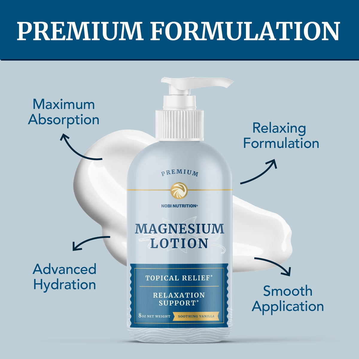 Magnesium Lotion | Relieves Muscle Cramps & Soreness | Relaxation & Calming Support