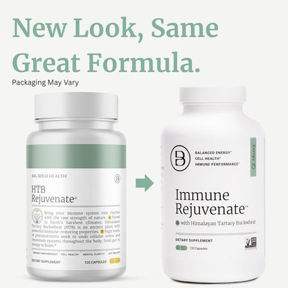 BIG BOLD HEALTH HTB Immune Rejuvenate - Himalayan Tartary Buckwheat - Polyphenols Supplement for Immune Support - Gluten Free, Dairy Free, Non-GMO Formula - 120 Vegetarian Capsules (2 Month Supply)