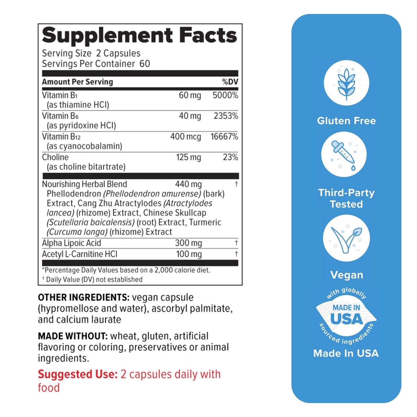 Redd Remedies, Nerve Shield, Supports Healthy Nerve Structure and Circulation, 60 Vegan Capsules