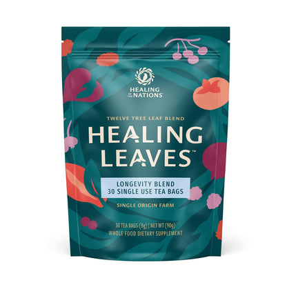 Healing Leaves, Longevity Blend Tea Bags- 30 Count | Biblically Inspired, 12 Fruit Tree Leaf Blend. Supports Digestion, Immune Function, Healthy Inflammation Response and Energy