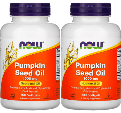 NOW Supplements, Pumpkin Seed Oil 1000 mg with Essential Fatty Acids and Phytosterols, Cold Pressed, 200 Softgels