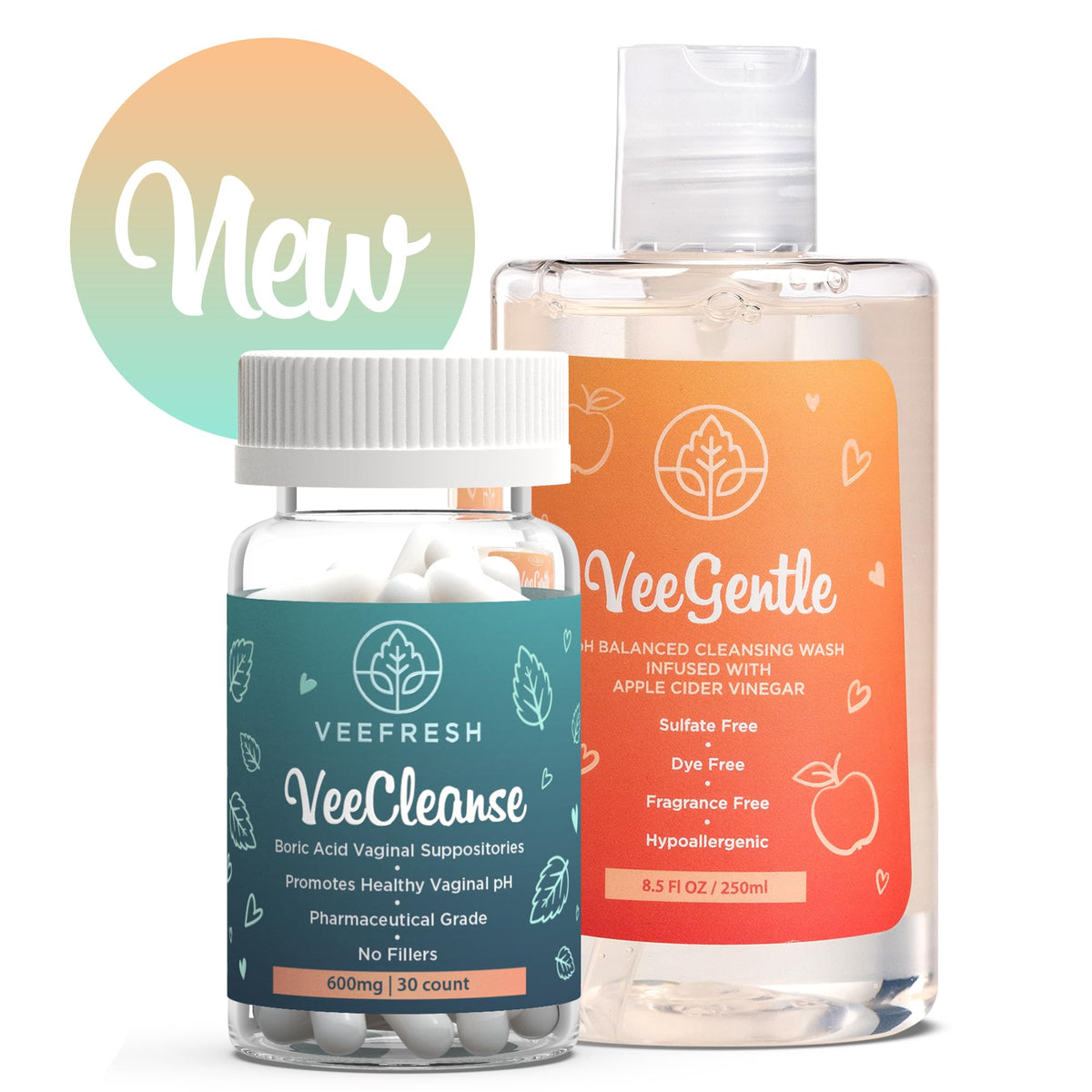 VeePower Lite - Vaginal Health Bundle - Control and Prevent Vaginal Odor - Includes VeeGentle