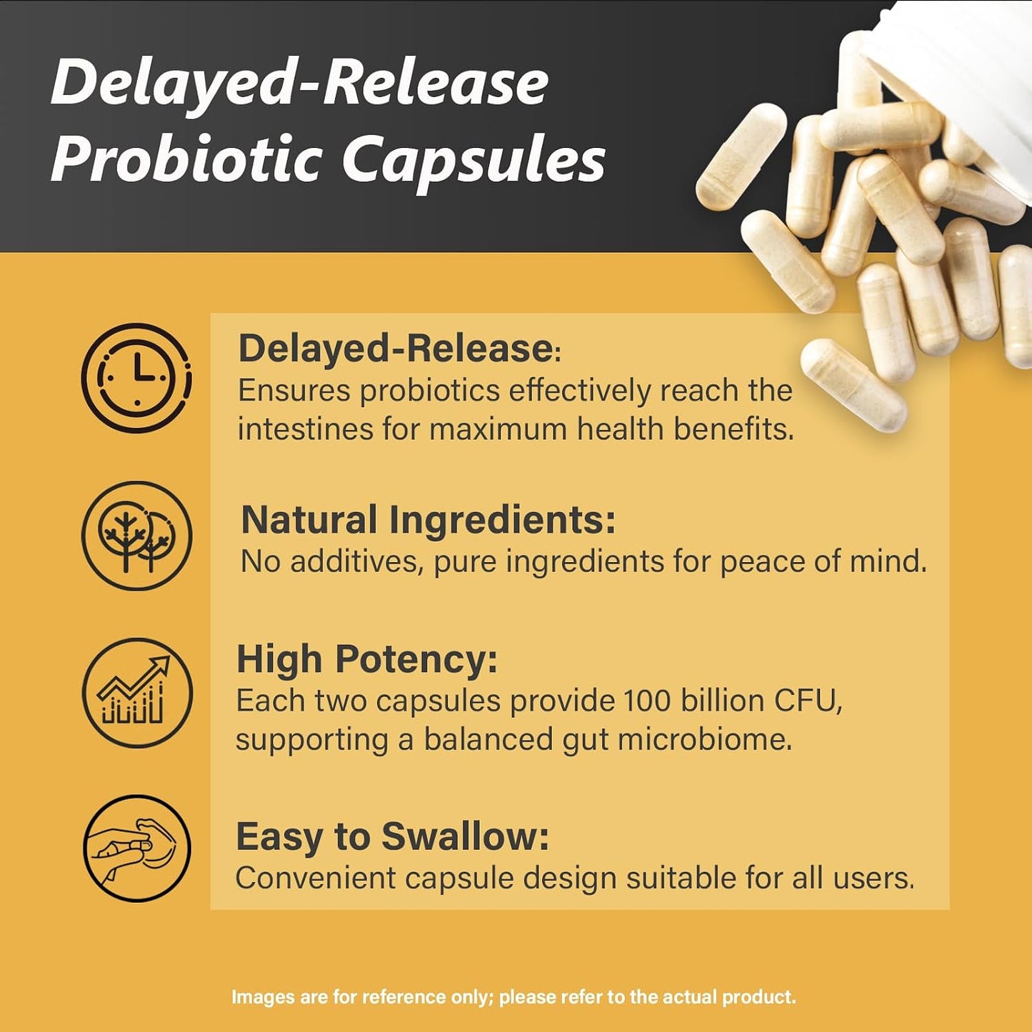 Probiotic 100 Billion CFU + 120 Billion CFU for Gut & Digestive Health, Vegan Acidophilus Probiotic Supplement