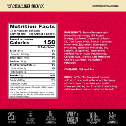 BSN SYNTHA-6 Isolate Protein Powder, Vanilla Protein Powder with Whey Protein Isolate