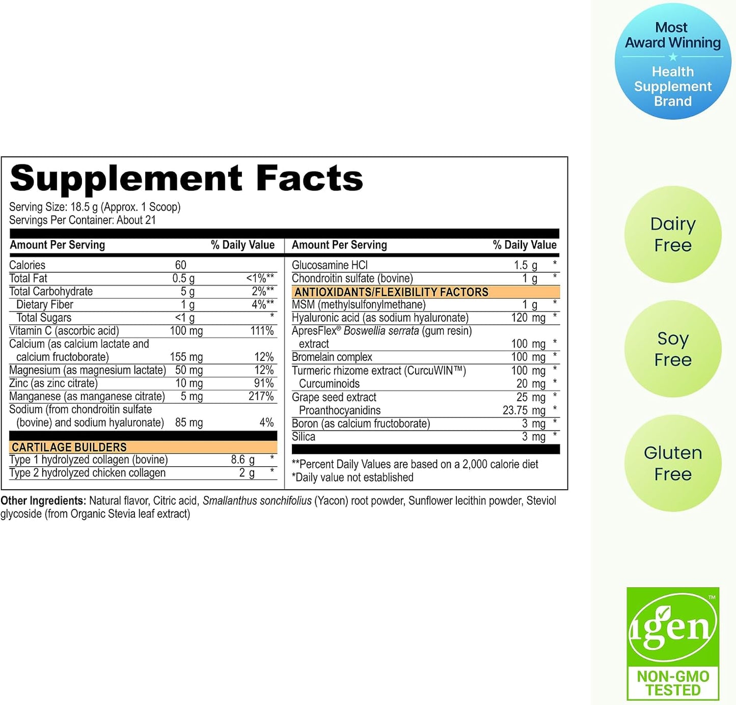 Vibrant Health, Joint Vibrance, Comprehensive Joint and Cartilage Support, Orange Pineapple, 21 Servings