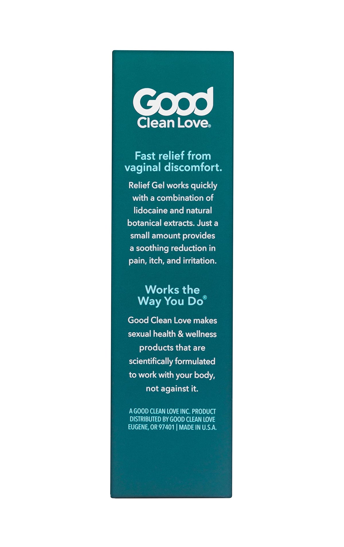 Good Clean Love Relief Gel Pain & Itch with Lidocaine 4%, Fast-Acting Relief from Pain, Itch, and Irritation