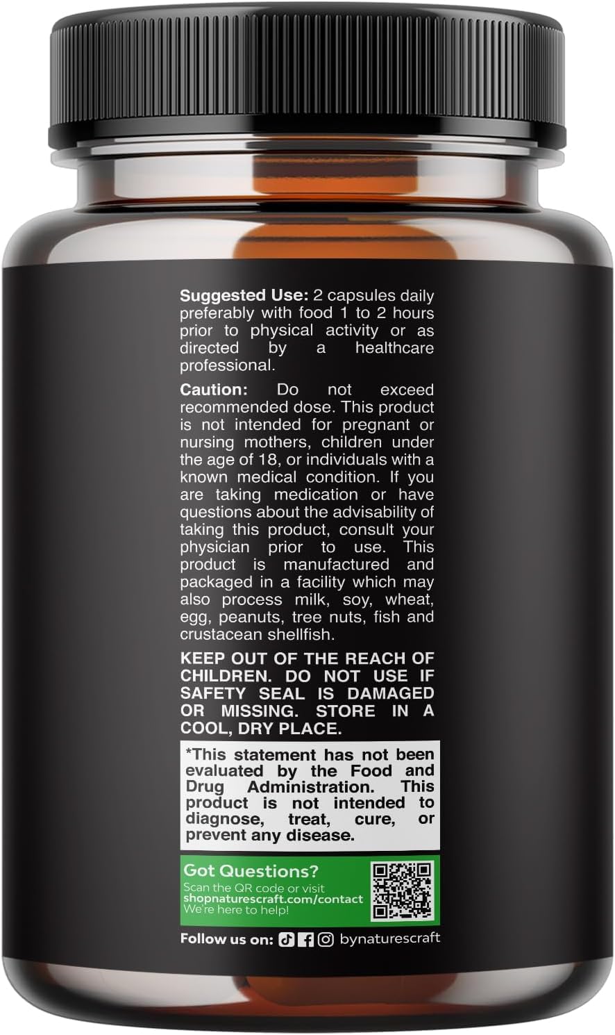 Horny Goat Weed for Men - Extra Strength Male Supplement with Black Maca Root, Tongkat Ali, Saw Palmetto & Panax Ginseng Extract for Stamina & Energy - 60 Count