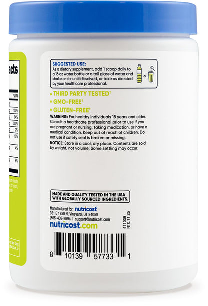 Nutricost Electrolyte Complex Powder (120 Servings, Fruit Punch) | Hydration Supplement Drink Mix with Vitamins and Minerals