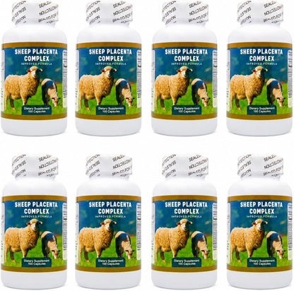 8 x Sheep Placenta Complex 100 Capsules, Make In USA, FRESH , New Item Good Product !!