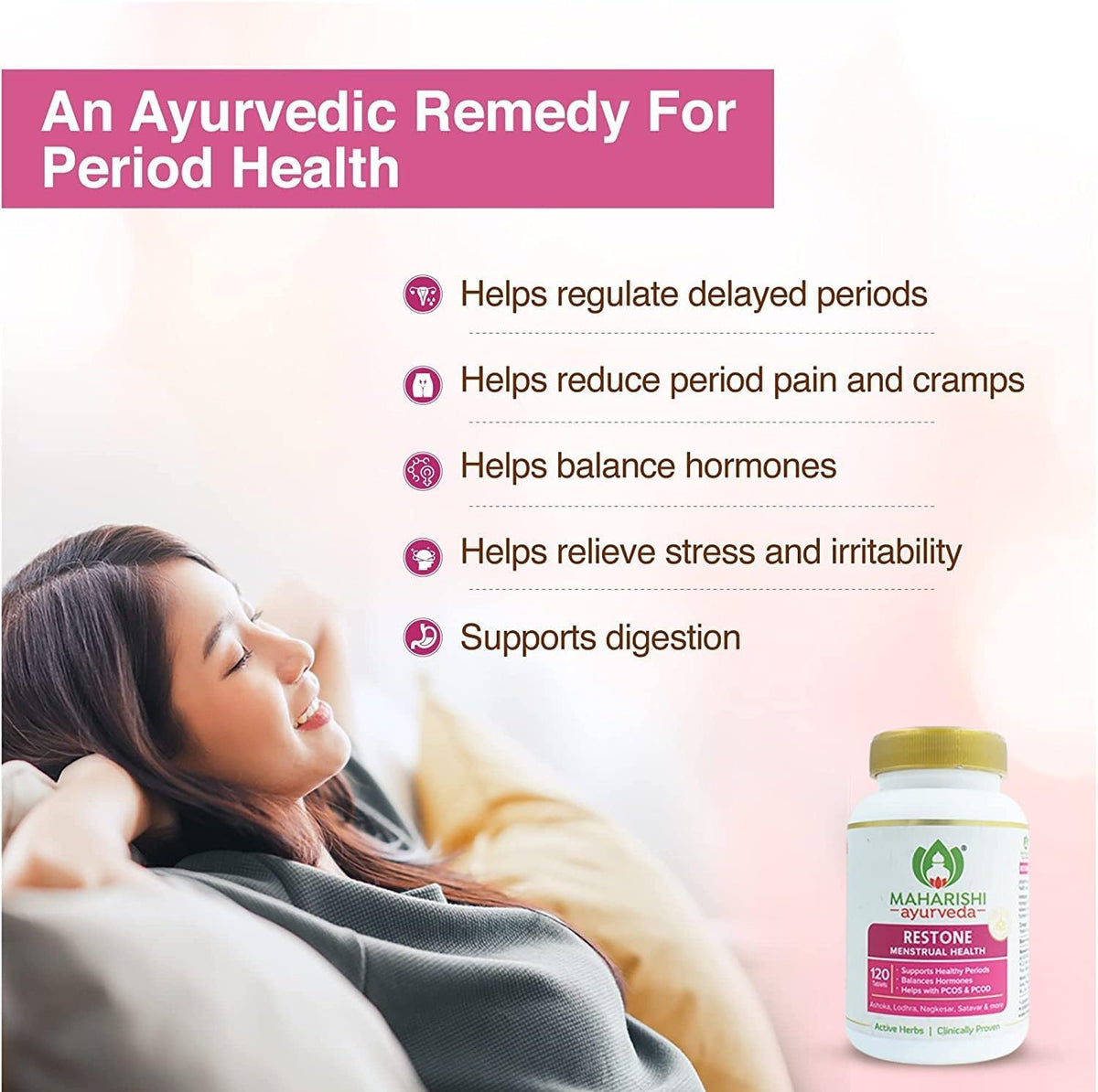 OTAA Ayurveda Restone Tablets | Shatavari PCOD PCOS Supplements for Women | Supports Healthy Periods