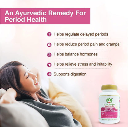 OTAA Ayurveda Restone Tablets | Shatavari PCOD PCOS Supplements for Women | Supports Healthy Periods