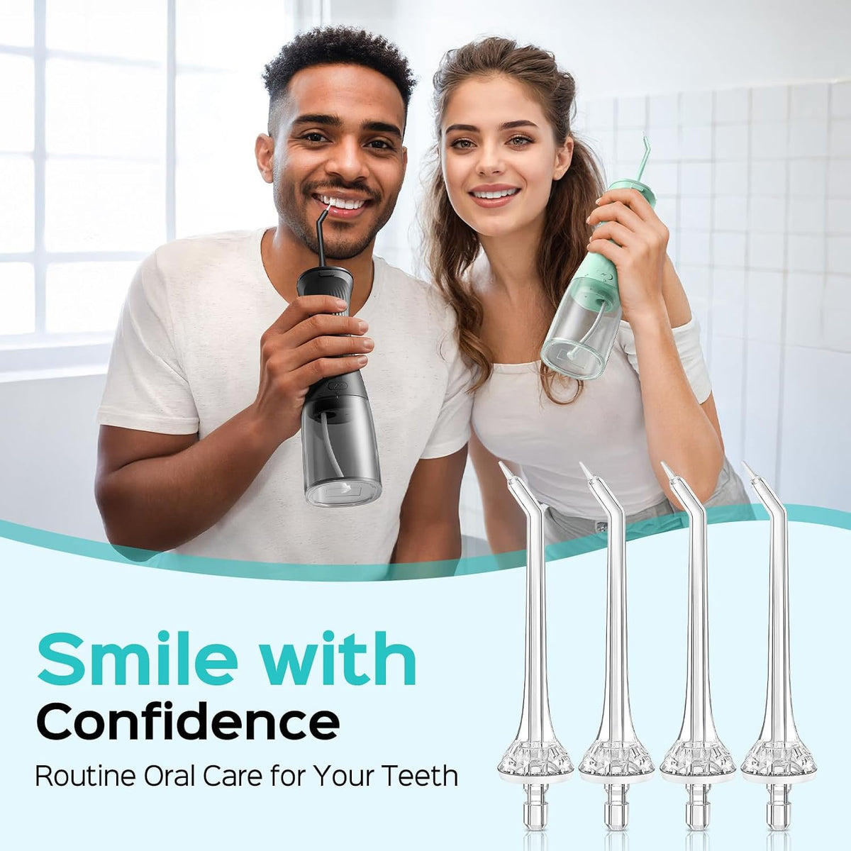 COSLUS Water Flosser Pick For Teeth Tip Periodontal Jet Tip 4 Pcs