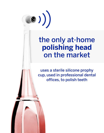 Supersmile Zina45 Deluxe Sonic Pulse Toothbrush, Rose Gold, Rechargeable