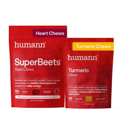 HumanN Turmeric Chews Supplement – Clinically Studied High Absorption Curcumin Complex - Orange Citrus Flavor – from SuperBeets Makers – Joint Health – 30 Count