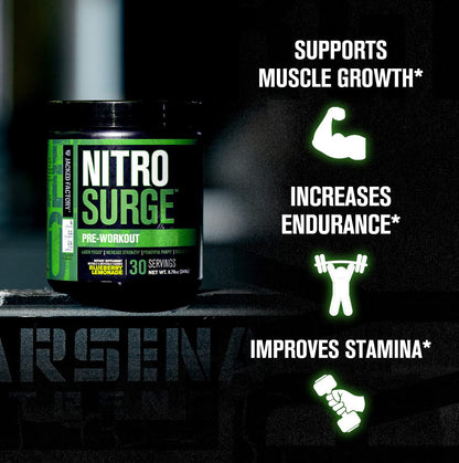 Jacked Factory Nitrosurge Pre-Workout in Grape & N.O. XT Nitric Oxide Booster for Men & Women