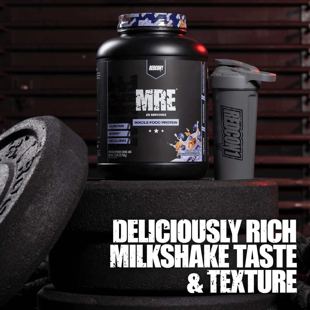 REDCON1 MRE Protein Powder, Vanilla Milkshake - Meal Replacement Protein Blend Made