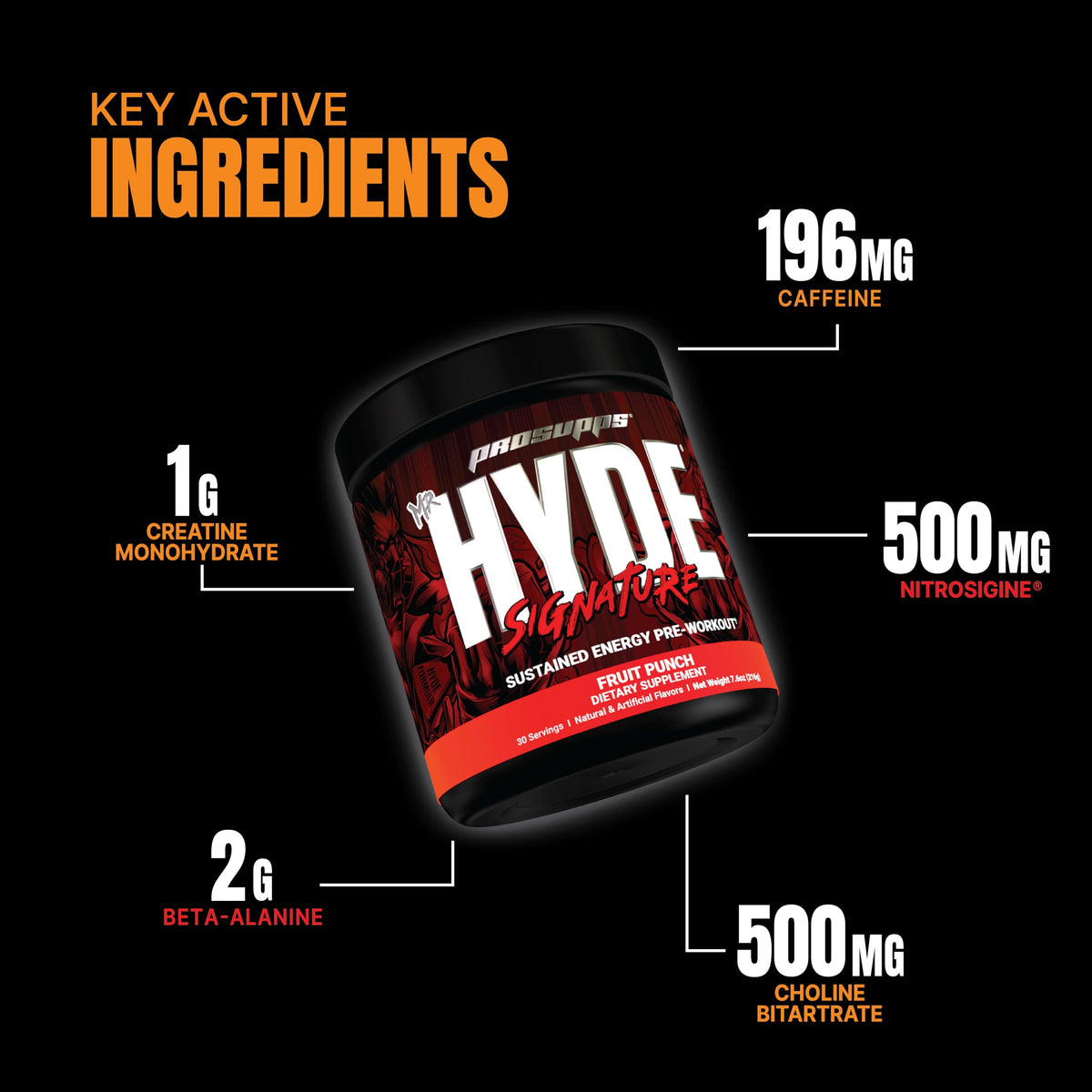 PROSUPPS Mr. Hyde Signature Series Pre-Workout Energy Drink – Intense Sustained Energy