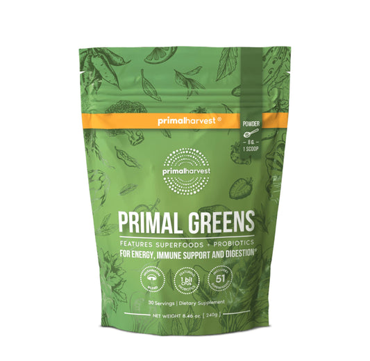 Primal Harvest Greens - Daily Supplement Powder, Gluten, Dairy & Soy Free