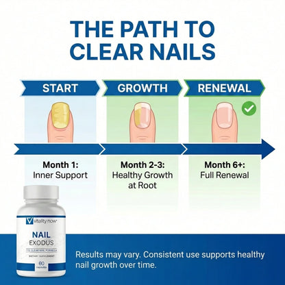 Nail Exodus - Vitality Healthy Nails - Premium Formula for Healthier Feet - 60 Capsules