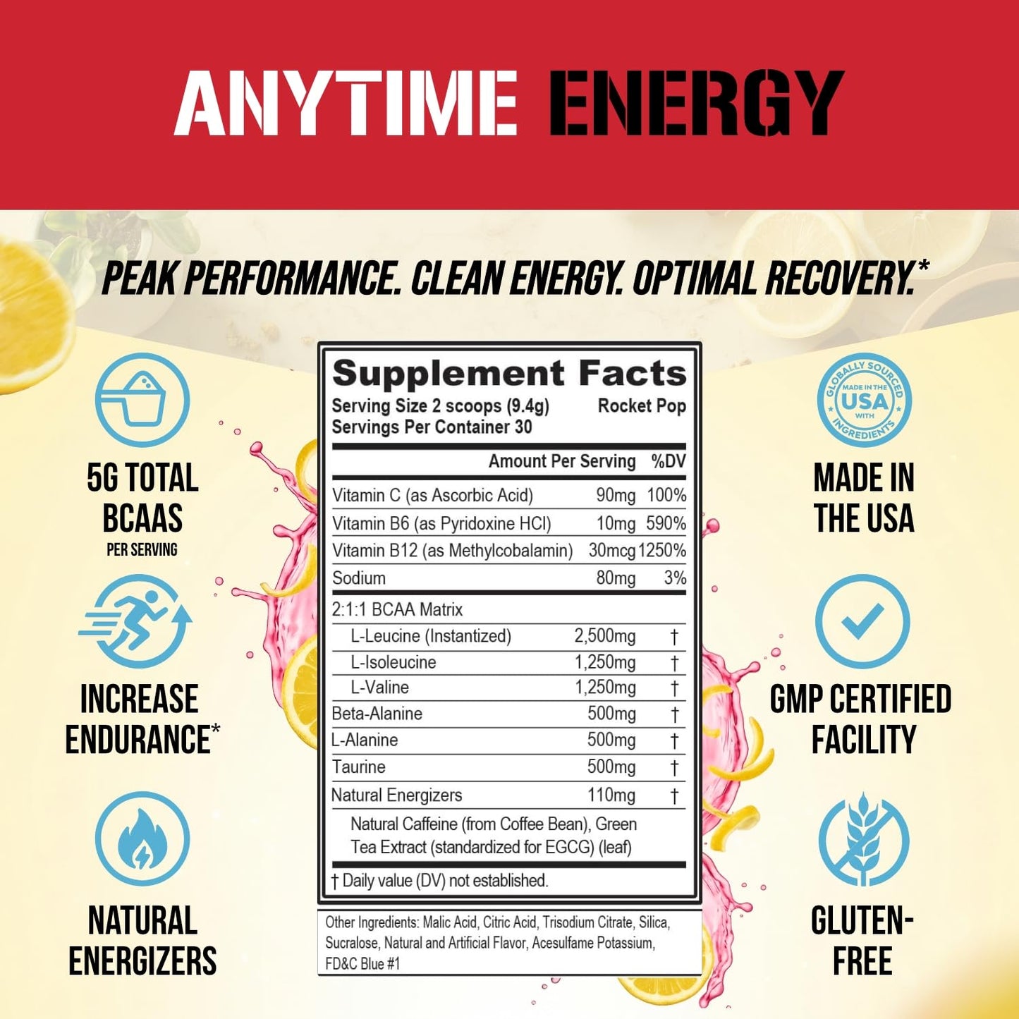 Evlution EVL BCAAs Amino Acids Powder - BCAA Energy Pre Workout Powder for Muscle Recovery Lean Growth and Endurance - Rehydrating Post Workout Recovery Drink with Natural Caffeine - Pink Lemonade