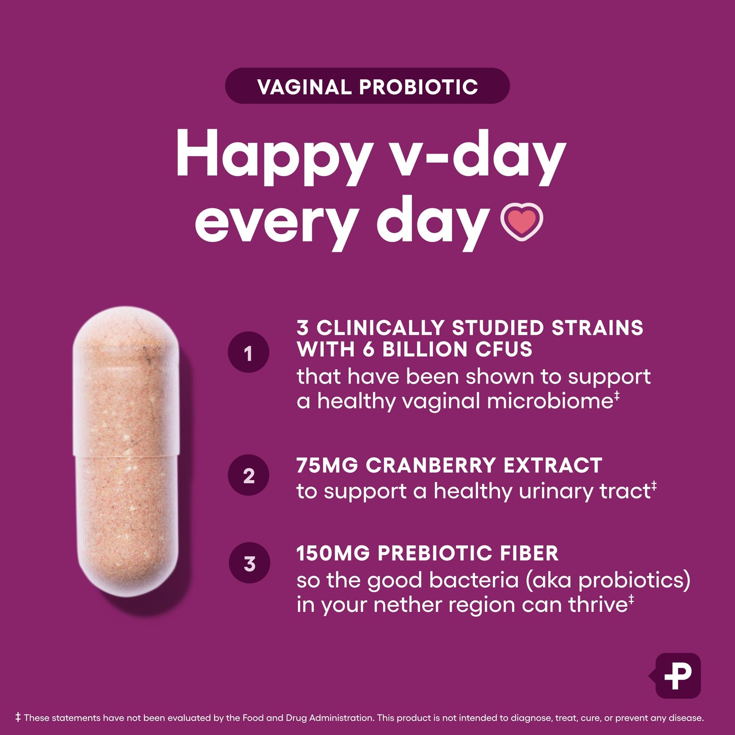Physician's CHOICE Vaginal Probiotics for Women, pH Balance & Odor, 30ct | Supports Odor Control, Vaginal Flora, Yeast Balance & Feminine Health, 6B CFU, Organic Prebiotics, Cranberry Extract