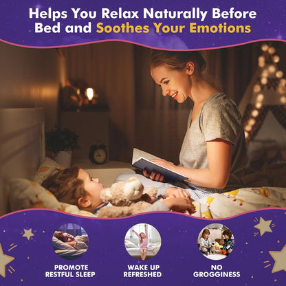 Magnesium Glycinate Gummies for Kids 4+ & Adults- Magnesium Glycinate 150/300 mg for Natural Sleep, Relaxation & Calm Support, Melatonin Free, Sugar Free Strawberry Flavor, 60 Ct