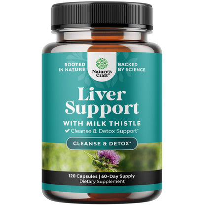 Liver Cleanse Detox & Repair - Milk Thistle Supplement for Digestion & Immunity Support - Ginger Root, Choline & Dandelion Root - Herbal Liver Support with Silymarin, Beetroot & Artichoke - 70 Count