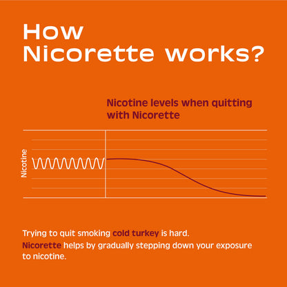 Nicorette 2 mg Nicotine Gum to Help Stop Smoking - Fruit Chill Flavored