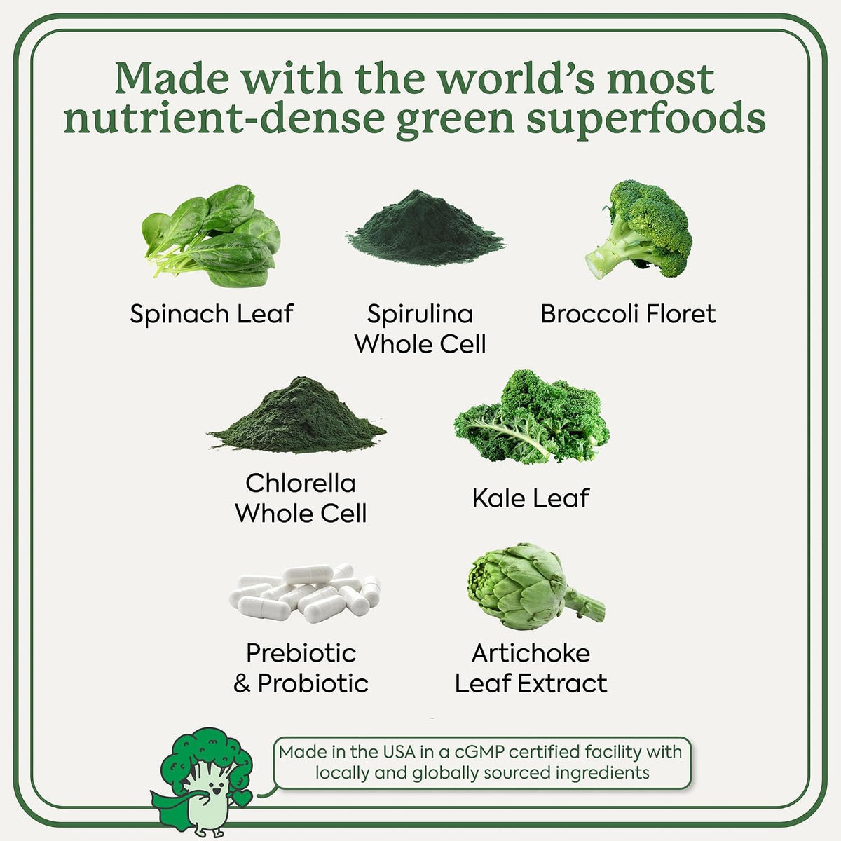 Plant People WonderGreens Kids Super Veggie Gummies, Green Apple, 30 Count
