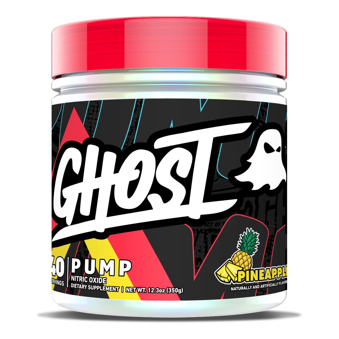 GHOST Pump Nitric Oxide Powder, Warheads Sour Watermelon - 40 Servings - Sugar & Stim-Free Pre-Workout Supplements- L-Citrulline, Arginine Nitrate & L-Glutathione - Soy & Gluten-Free, Vegan