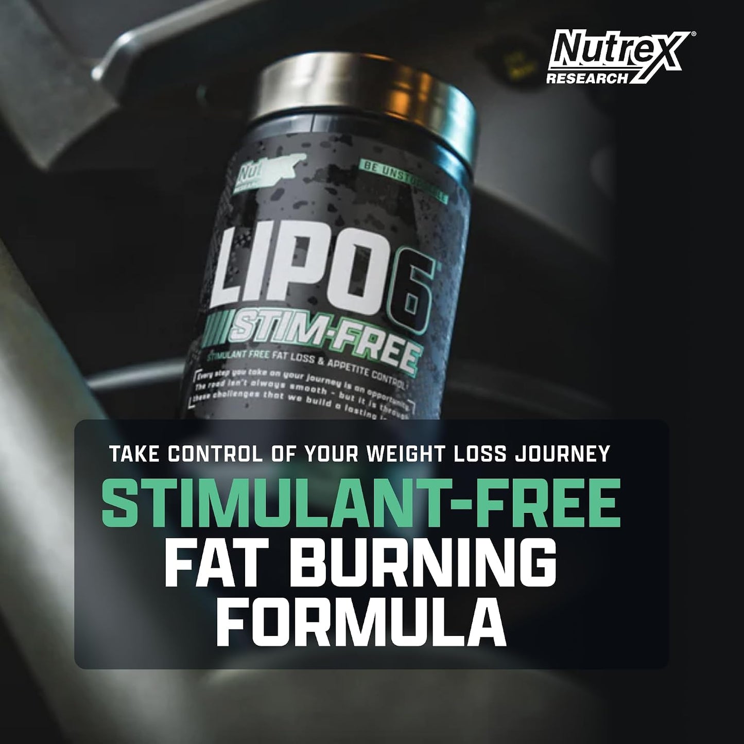 Nutrex Research LIPO SIX Stim-Free Metabolism & Appetite Support Supplement – Reduce Hunger | Non-Stimulant Weight Management Supplement for Women and Men – 60 Servings