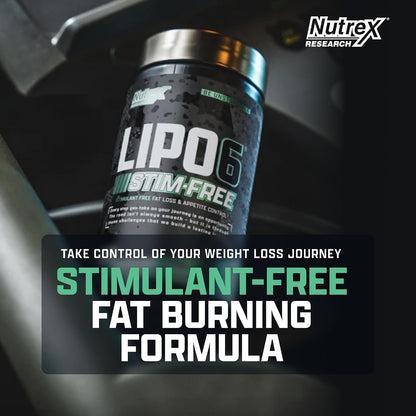 Nutrex Research LIPO SIX Stim-Free Metabolism & Appetite Support Supplement – Reduce Hunger | Non-Stimulant Weight Management Supplement for Women and Men – 60 Servings