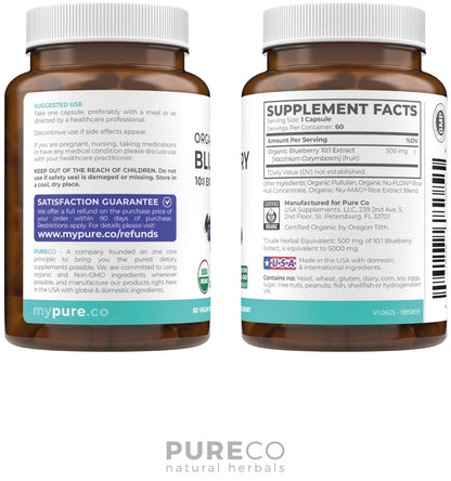 Organic Cranberry Pills - Vegan Supplement for Urinary Tract Health & Kidney Cleanse - Cranberry Pills for Women 500mg 50:1 Cranberry Concentrate Per Serving - Urinary Tract Support - 60 Capsules