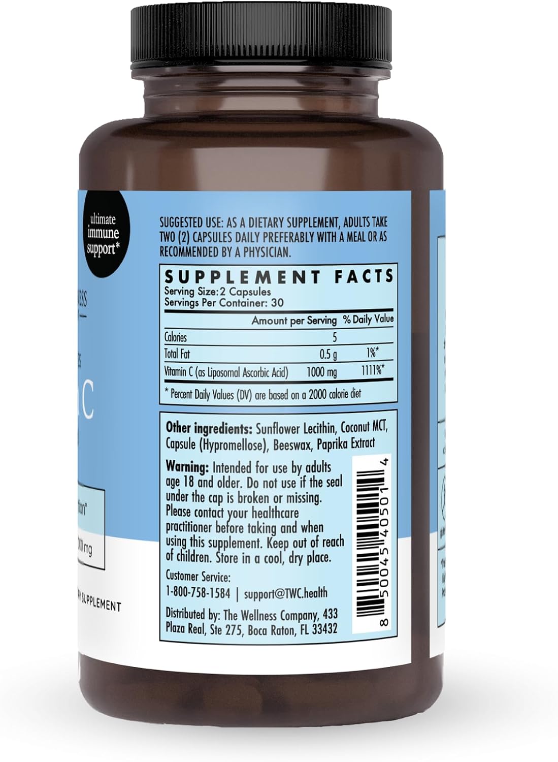 Liposomal Vitamin C - Enhanced Absorption Formula for Immune Support, 60ct