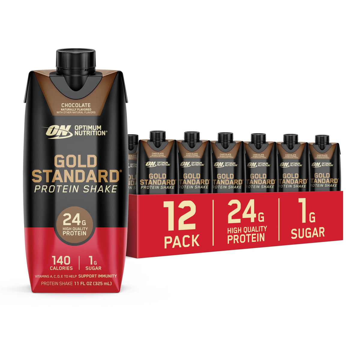 Optimum Nutrition Gold Standard Protein Shake, 24g Protein, Ready to Drink Protein Shake