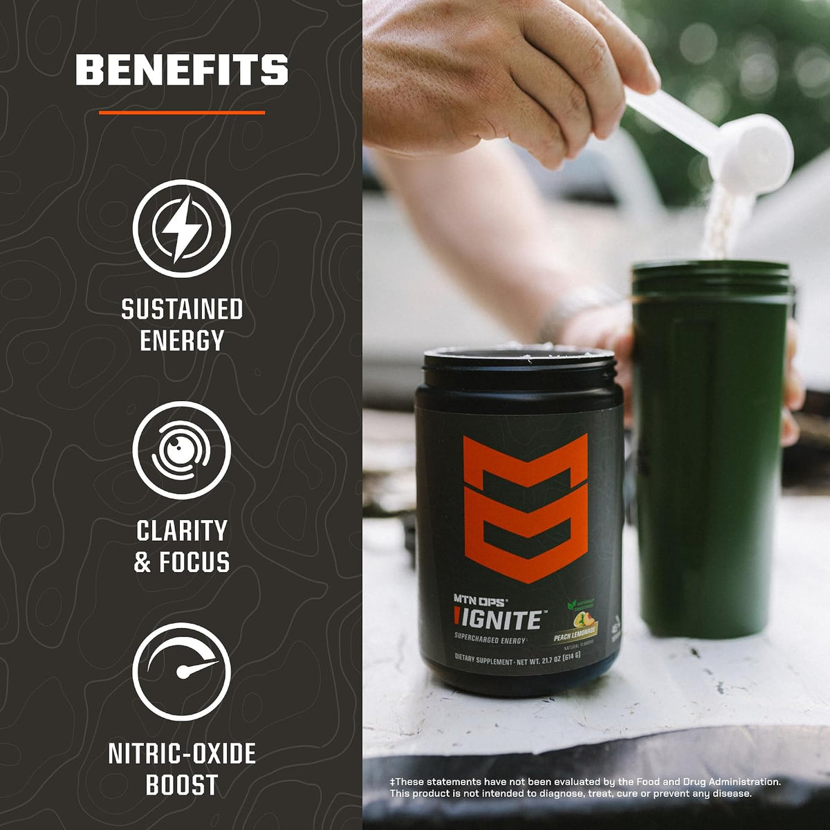 MTN OPS Naturally Sweetened Hydrate & Ignite Citrus Italian Ice