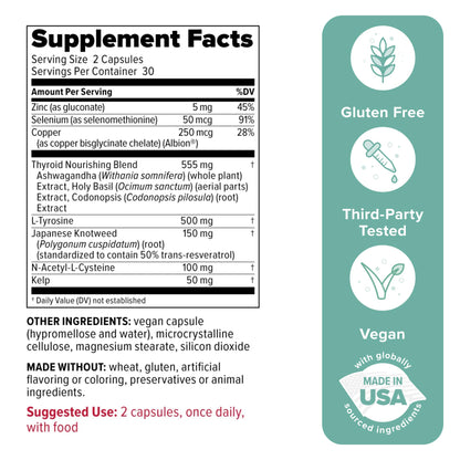 Redd Remedies, Thyroid Strong, Supports Healthy Thyroid Function and Balance, 60 Vegan Capsules