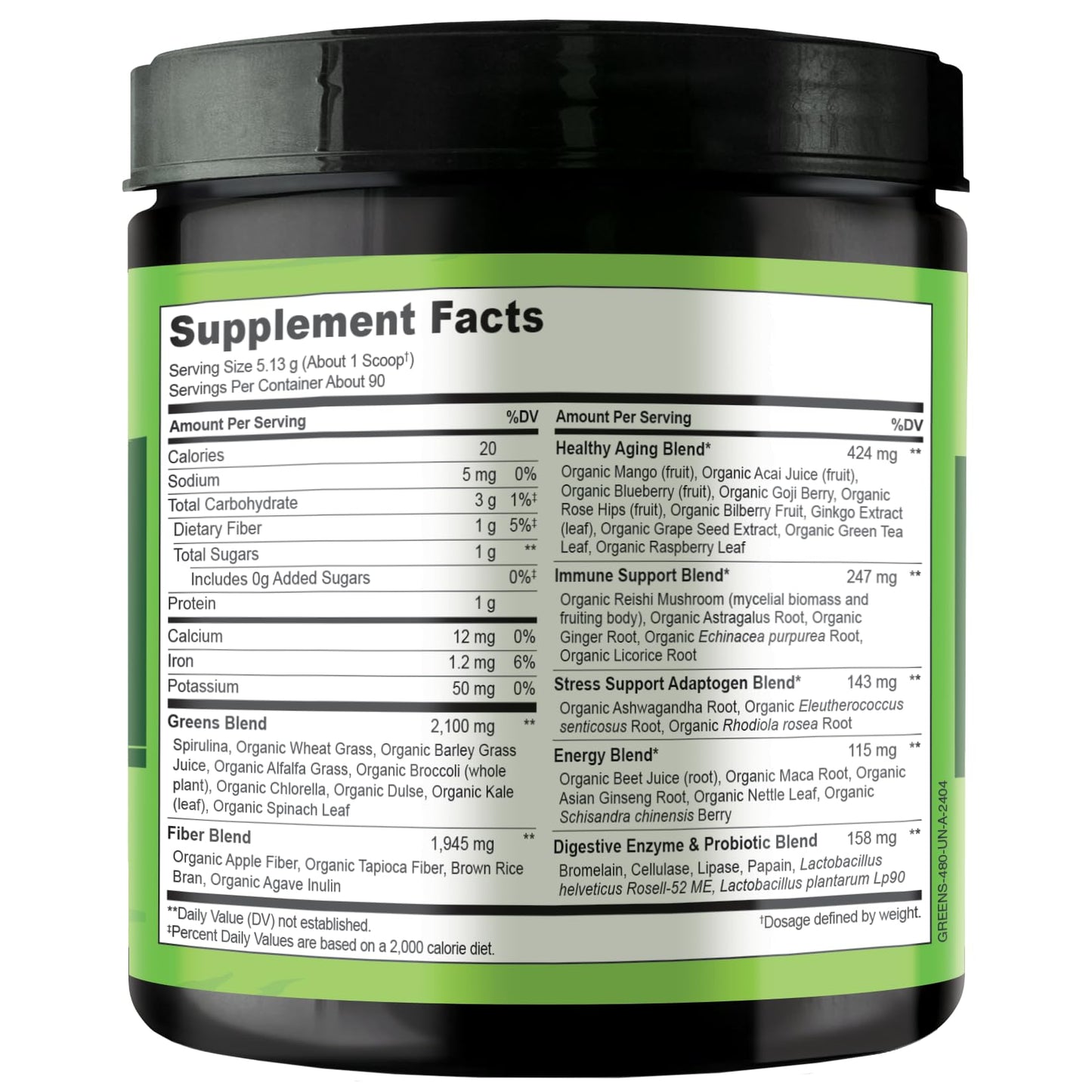 NATURELO Raw Greens Superfood Powder 480 Grams, Mixed Berry - Supports Energy, Immunity and Detox - Includes Spirulina, Wheat Grass and Organic Greens for Whole Food Nutrition