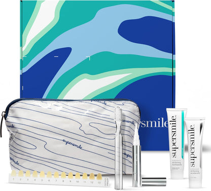 Supersmile Whitening Glow Gift Set, 4-Piece Travel Whitening