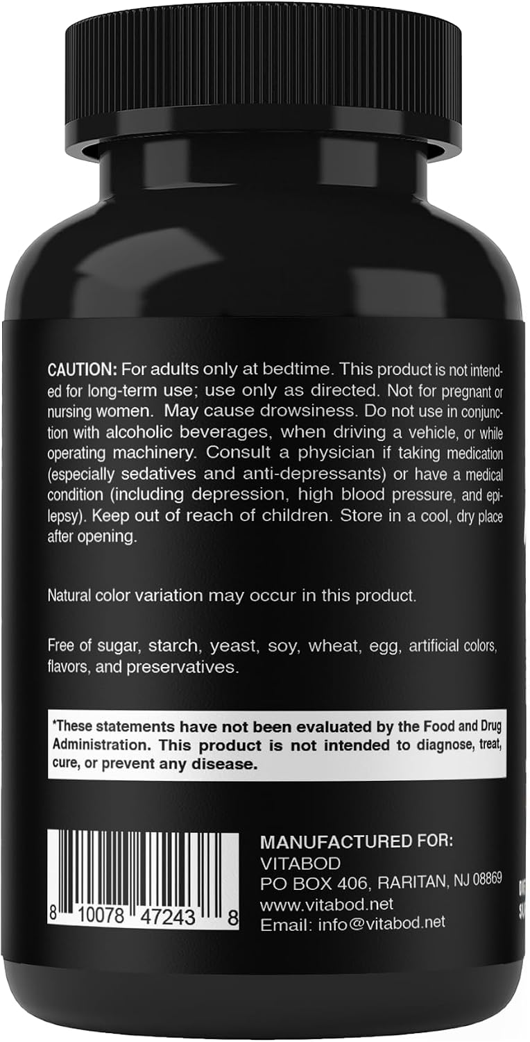 Vitabod Melatonin 20 mg Fast Dissolve Tablets with Vitamin B6, 240 Ct | Natural Berry Flavor, Sleep Support*, Non-GMO, Gluten Free, Made in USA