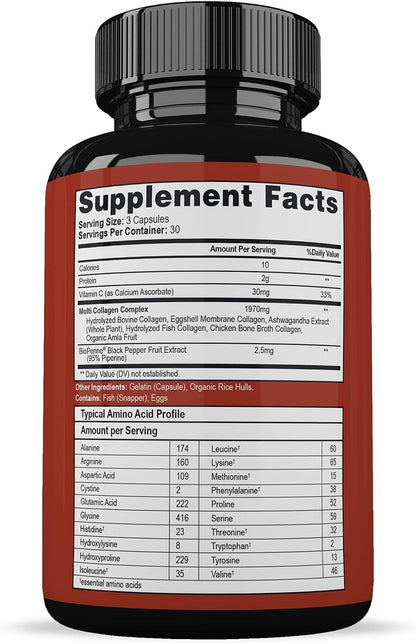 Wholesome Wellness Multi Collagen Protein Powder Hydrolyzed (Type I II III V X) + Super-Absorb Multi Collagen Pills (Type I II III V X) Bundle