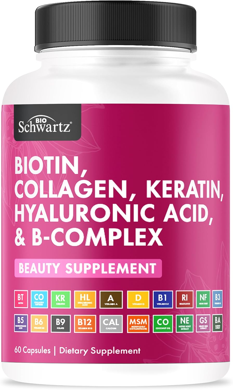 BioSchwartz Biotin Collagen Keratin Supplement - Hair Vitamins for Women