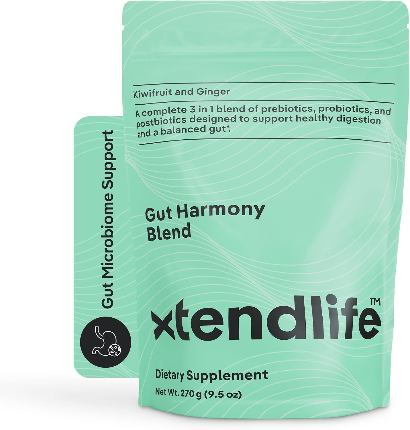 Xtendlife Gut Harmony Greens and Superfood for Digestive Health - Prebiotics, Probiotics, and Postbiotics for Bloating & Gut Support - 30 Servings (Pack of 1)
