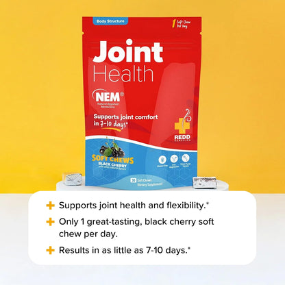 Redd Remedies, Joint Health Original, Helps Strengthen Connective Tissue and Cartilage, Black Cherry Flavor, 30 Soft Chews