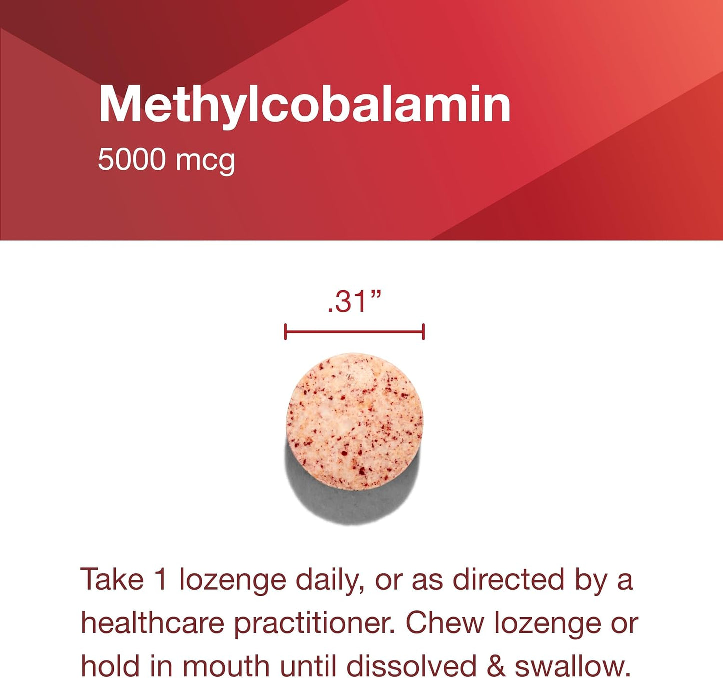 PROTOCOL FOR LIFE BALANCE Methyl B12 5,000 mcg, Brain Health*, 60 Lozenges | Vitamin B12 for Homocysteine Metabolism*, Support Brain Health and Health Nervous System*, Kosher, Halal, and Vegan