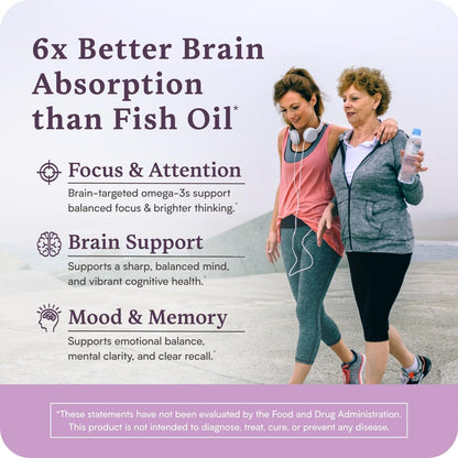 Omega Max w/LYSOVETA | High Potency LPC & Lyso-DHA Omega-3 Supplement | Brain Health, Focus & Mood | 6X Higher Absorption | Fish oil in the form the brain actually takes up, not just what the bloodstream carries. Supports focus and memory.