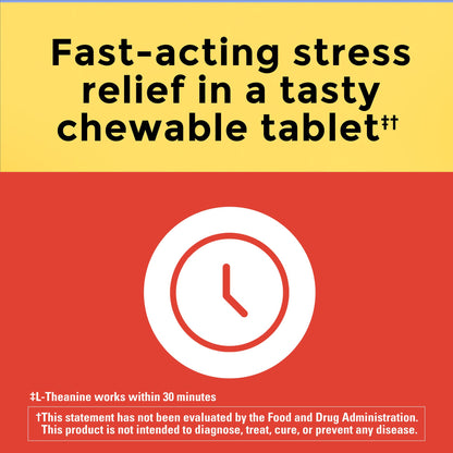Nature Made Chewable L Theanine 200mg, L-Theanine Supplement for Stress Relief