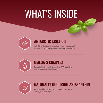 Approved Science Krill Oil - 2000mg Antarctic Krill Oil, 650mcg Astaxanthin - 260mg EPA, 160mg DHA - 180 Softgels