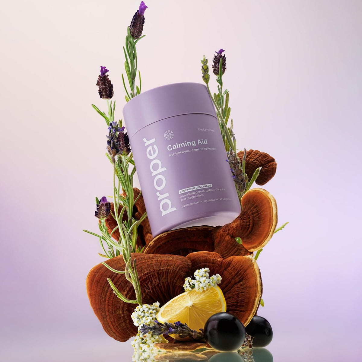 Proper The Lavenders Calming Aid - Magnesium Drink Mix with Lavender GABA
